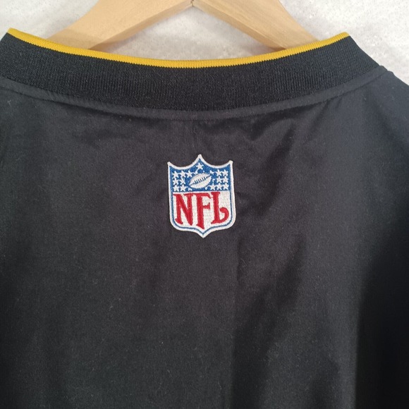 NFL Team Apparel On Field Adult XL STEELERS Pullover Jacket Black Yellow Reebok - Picture 5 of 11